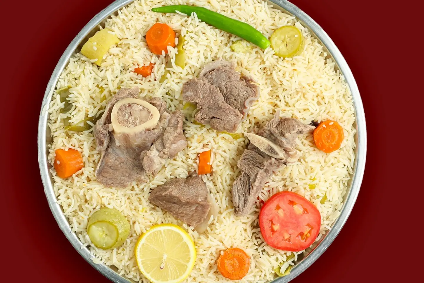 مضغوط حاشى ابيض بالخضار