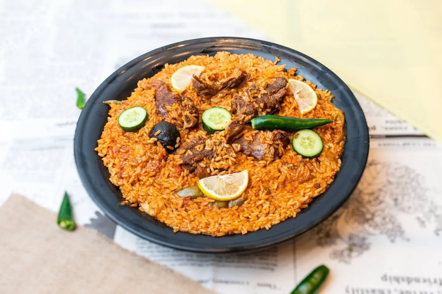 نفر لحم بلدي ارز مزه