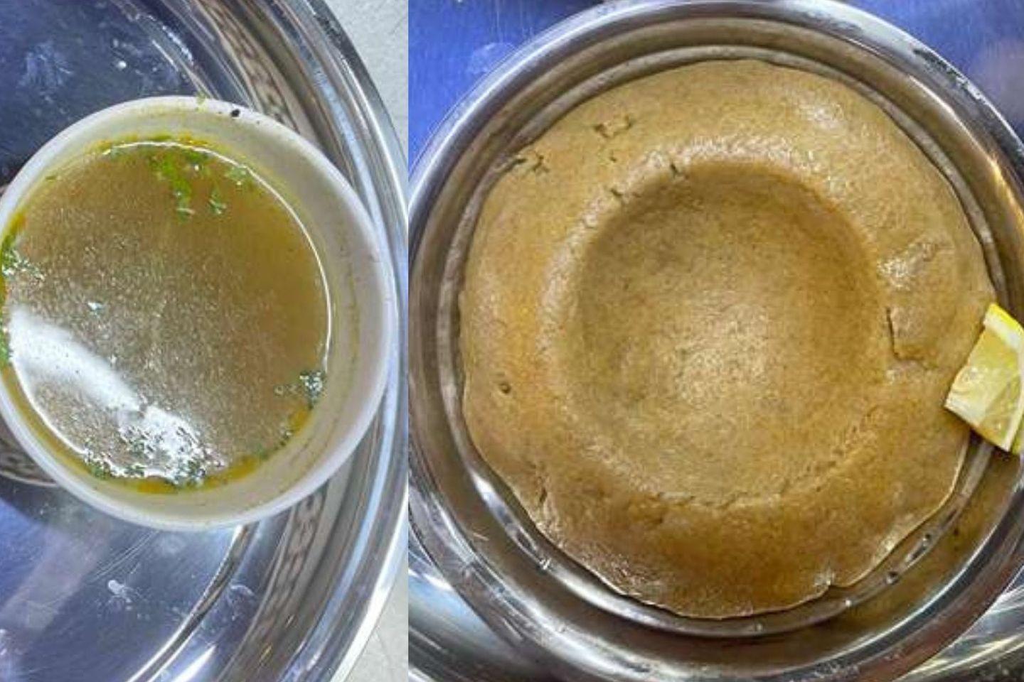 عصيدة ومرق ونص دجاج