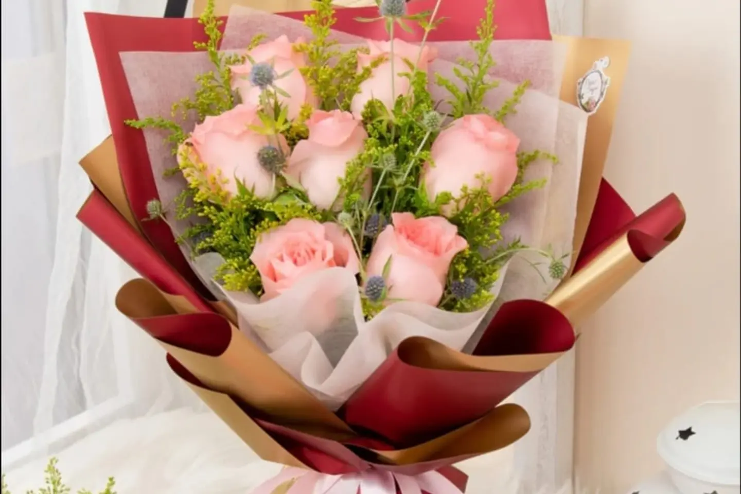 باقة الورود الوردية 2