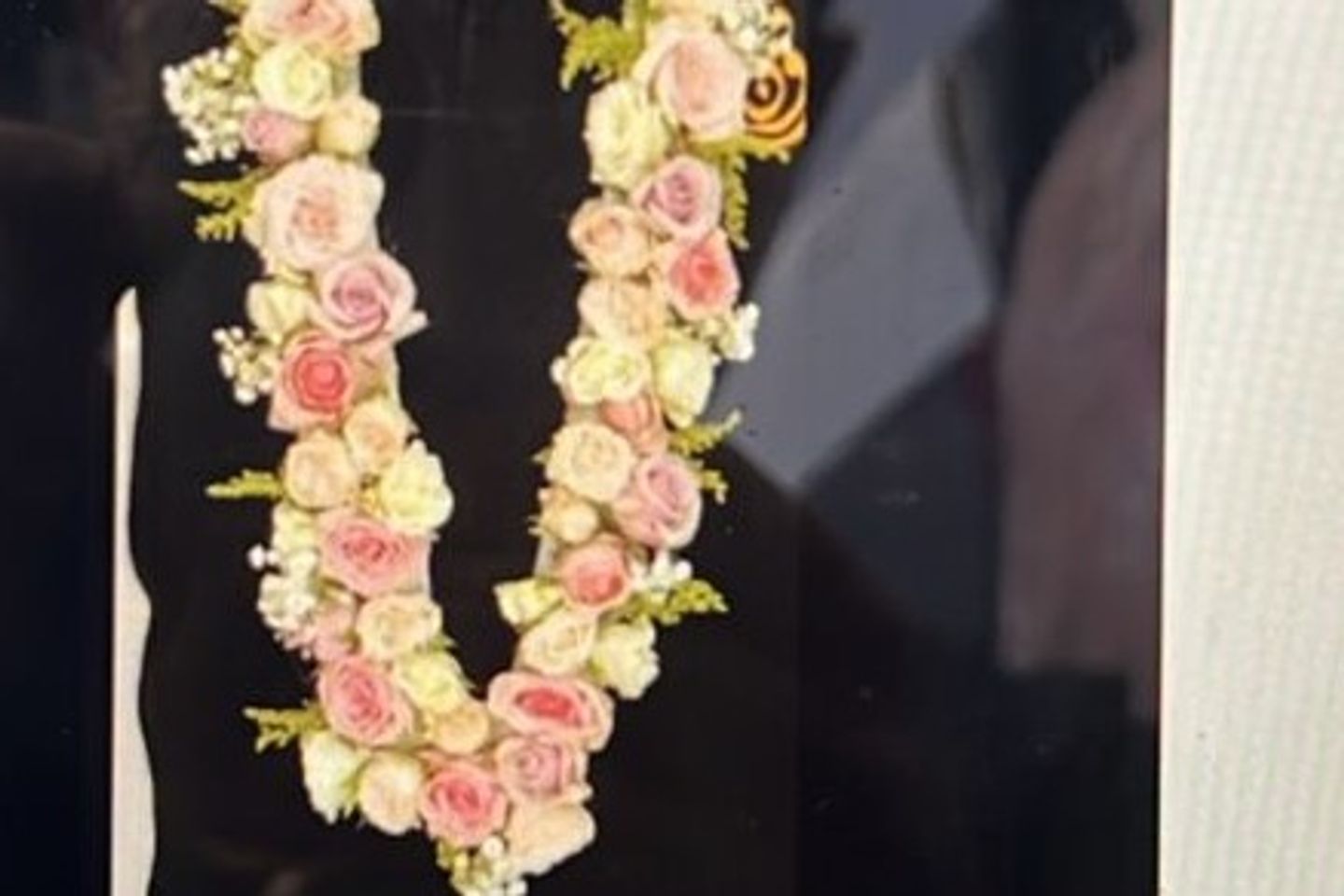 Natural Rose Necklace Pink And White Roses And Baby Roses
