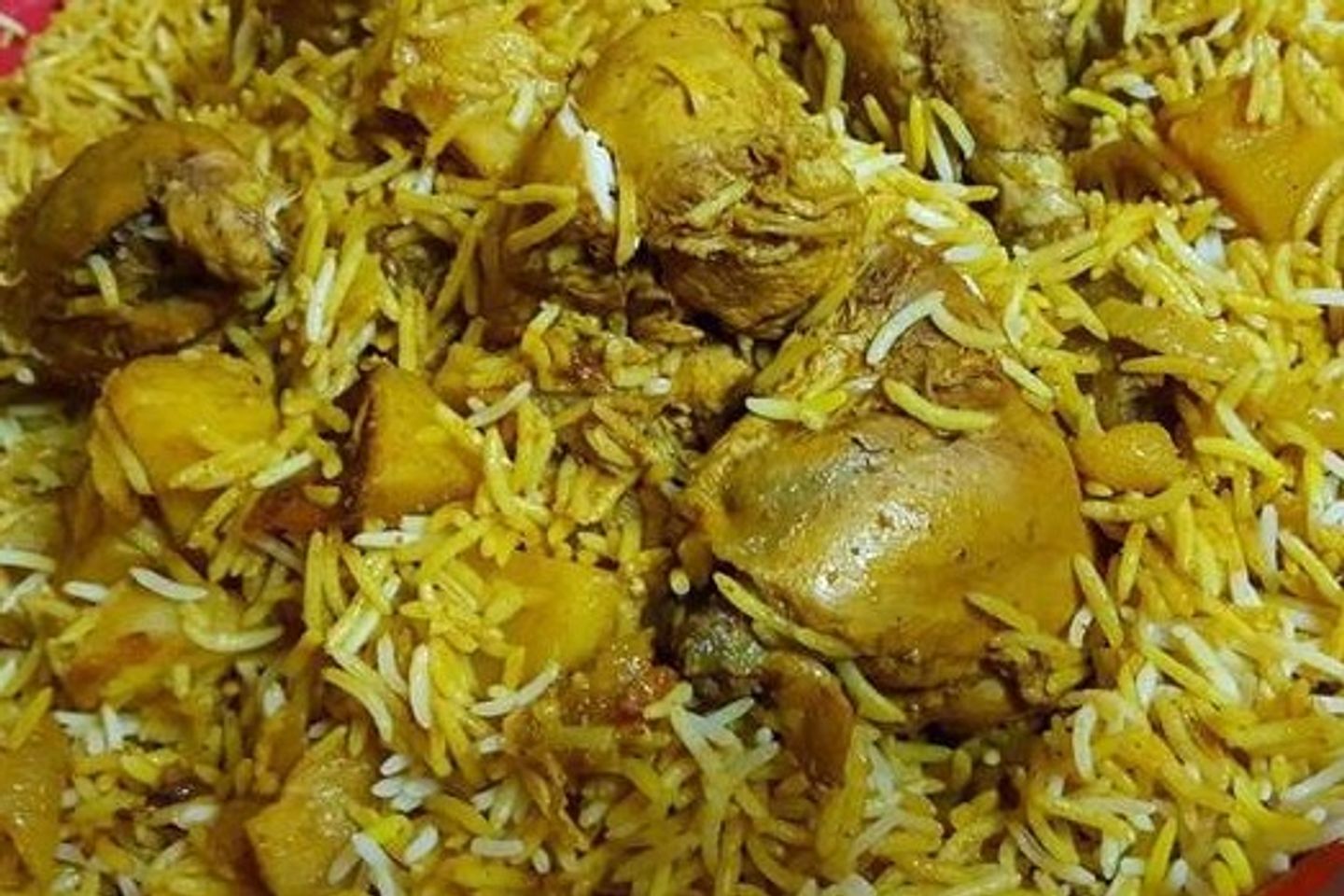 أرز زربيان مع نص دجاجة