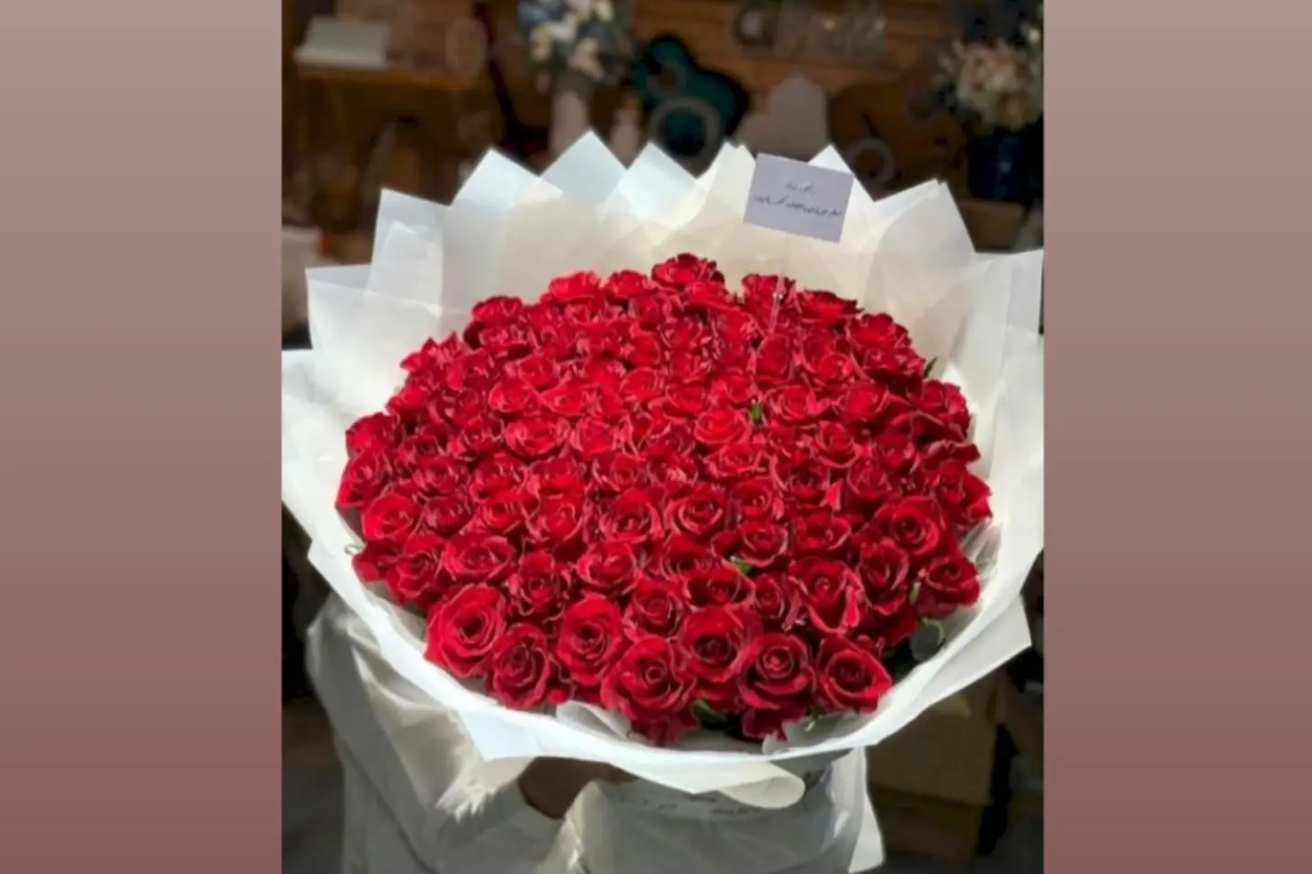 The Great Love Bouquet Is Designed With One Hundred Elegant Red Roses.