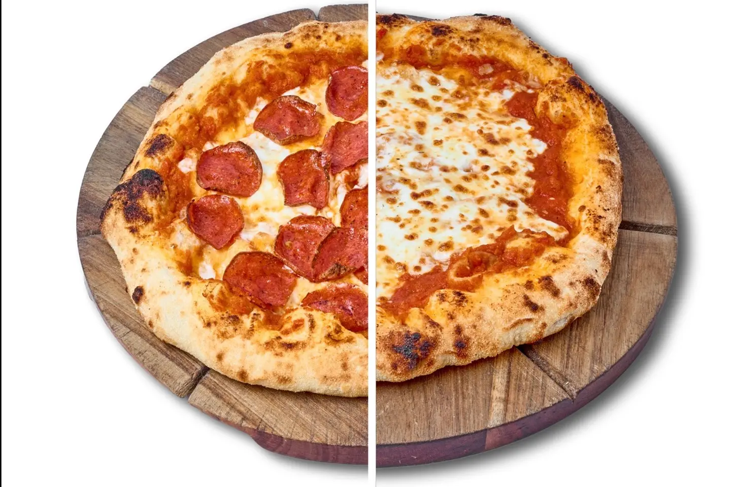 Large Half Margherita Half Pepproni