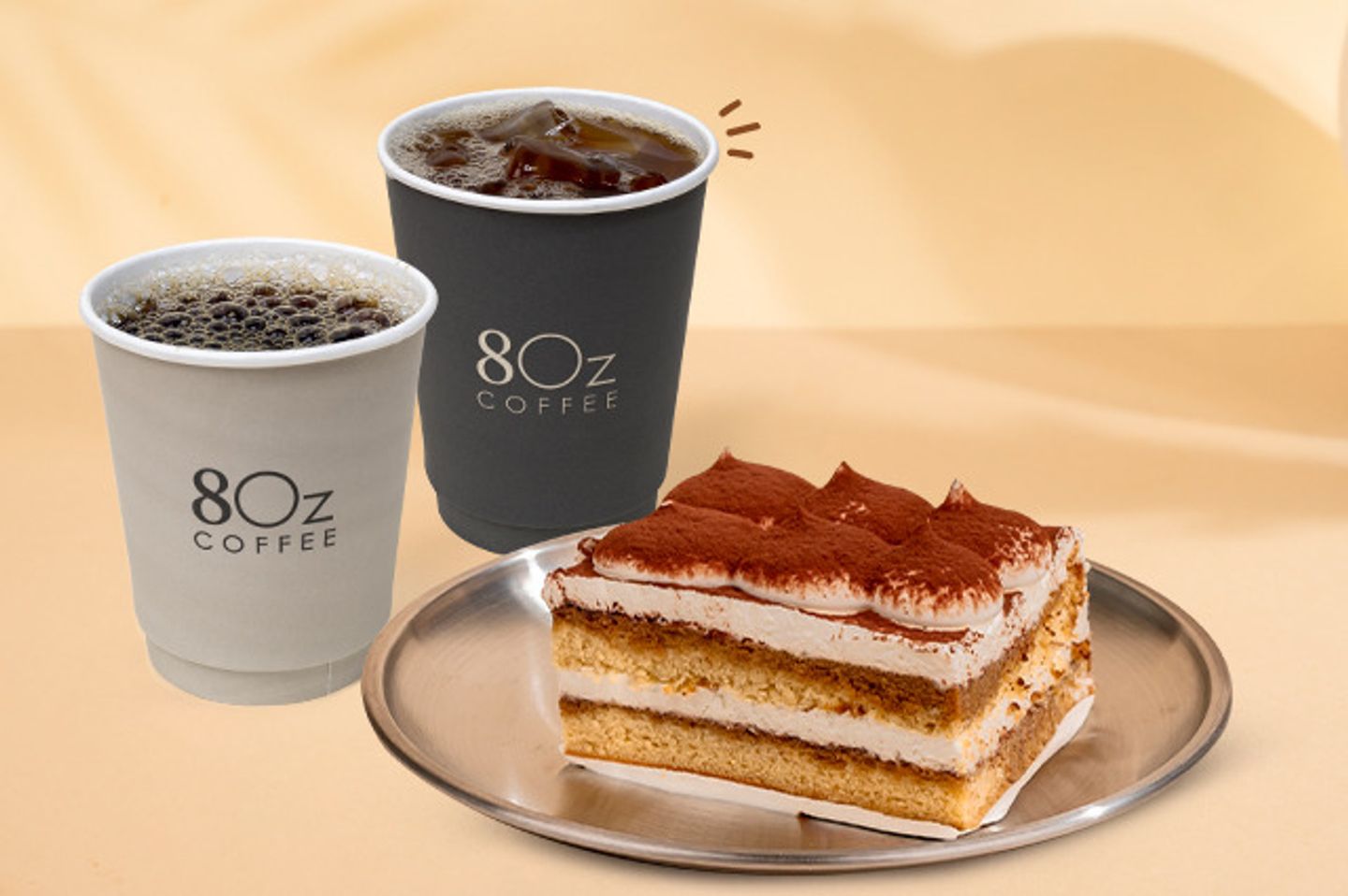 Tiramisu And Two Cups Of Coffee Day