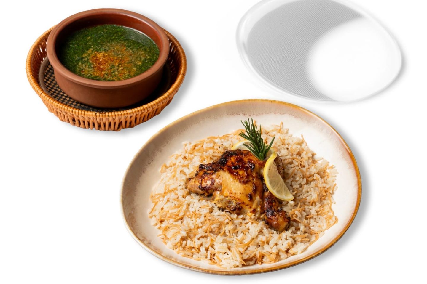 Chicken With Rice And Molokhia