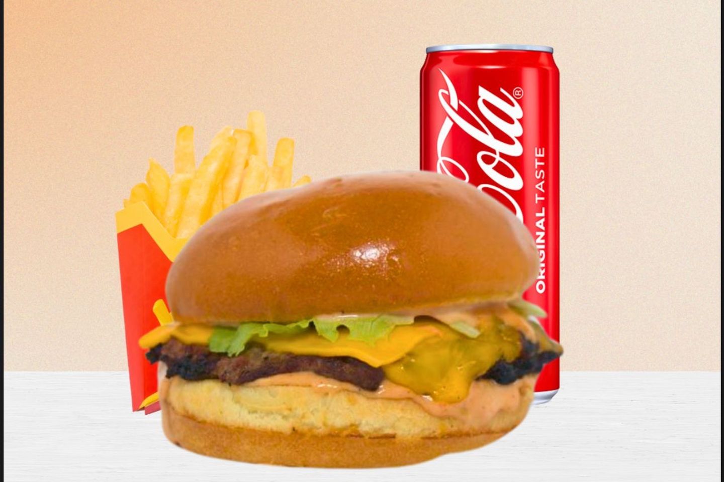 Grilled Beef Burger Meal