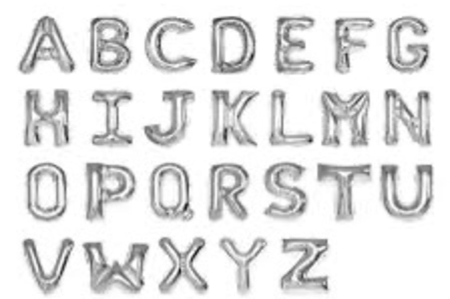 Silver Letters Balloons
