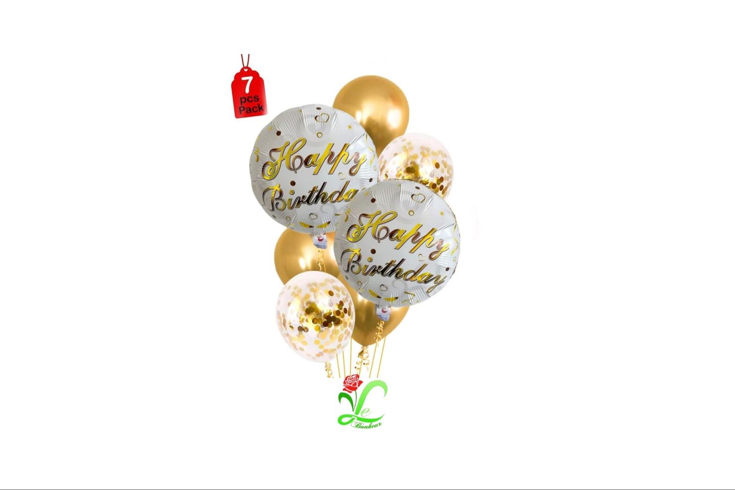 Happy White Balloon Bouquet