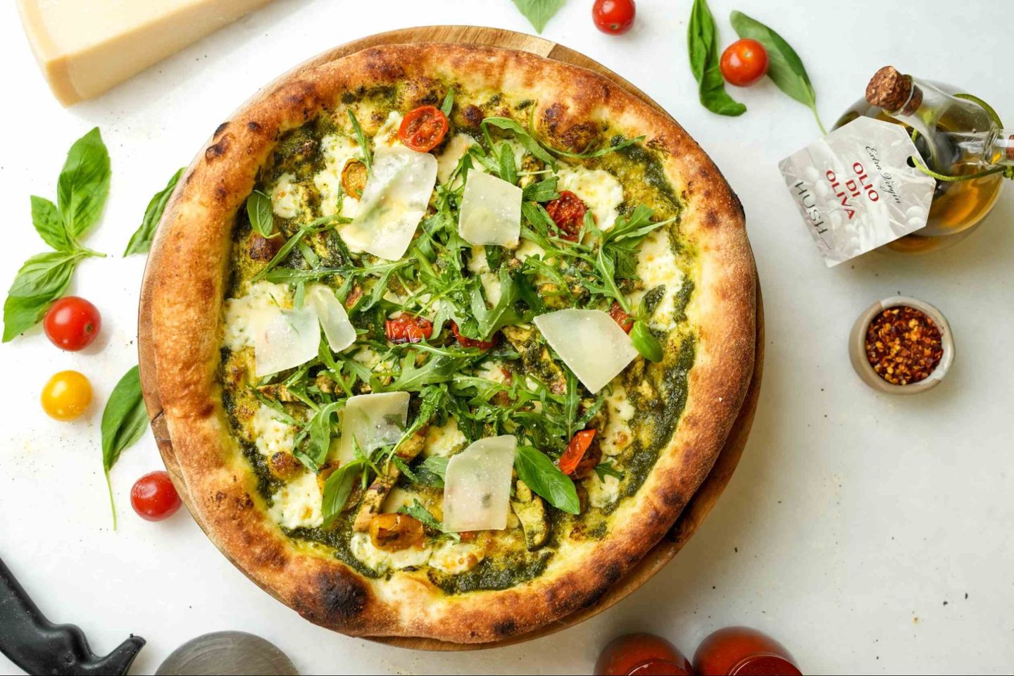Chicken Pesto Pizza