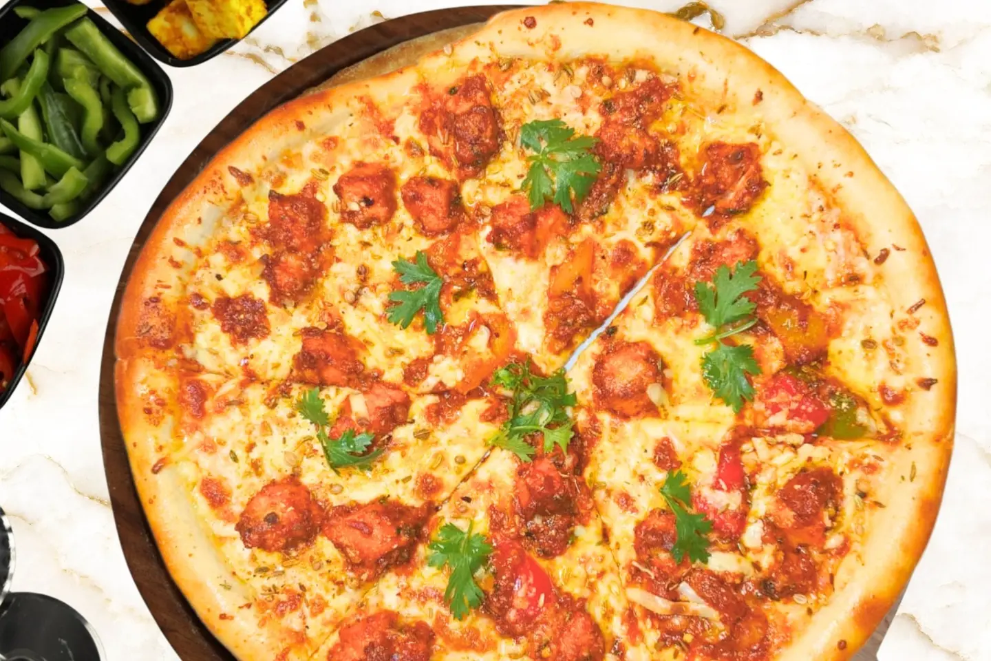 Kadhai Chicken Pizza