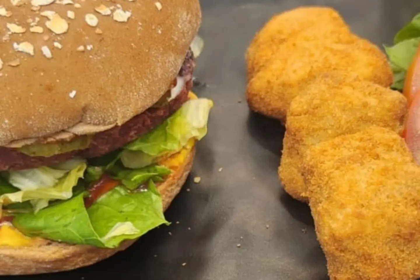 Veggie Burger With 3 Veggie Nuggets