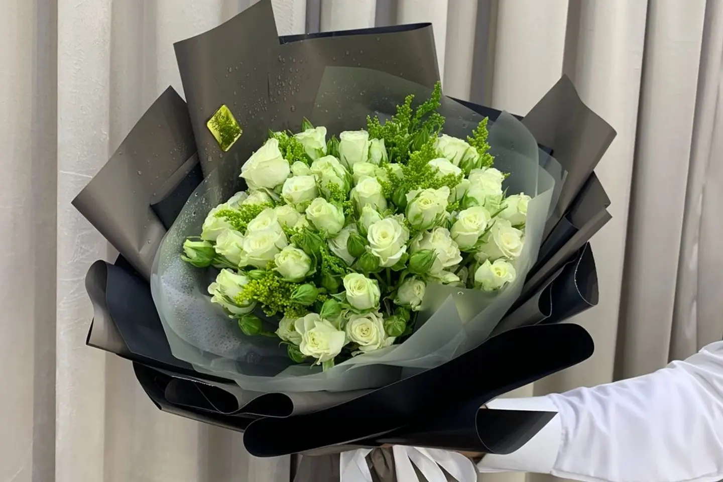 White Baby Roses Bouquet