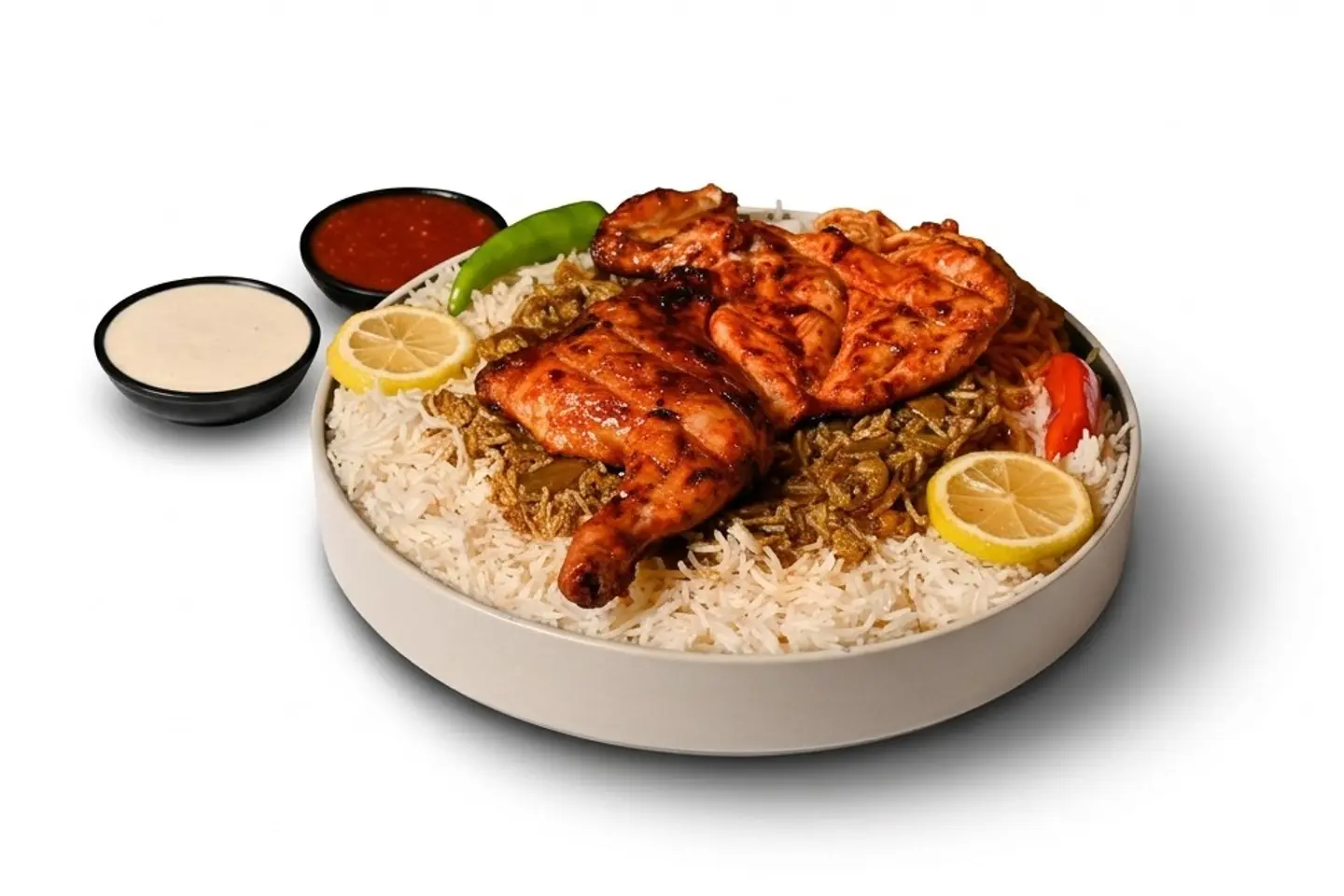 حبة دجاج على فحم