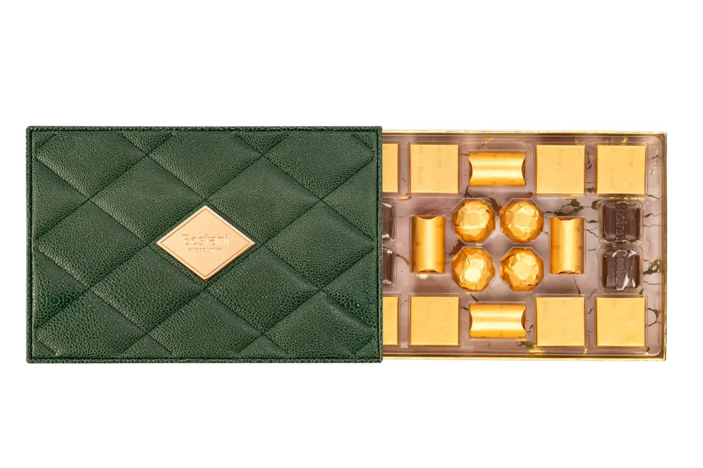 Green Angle Leathered Box Small