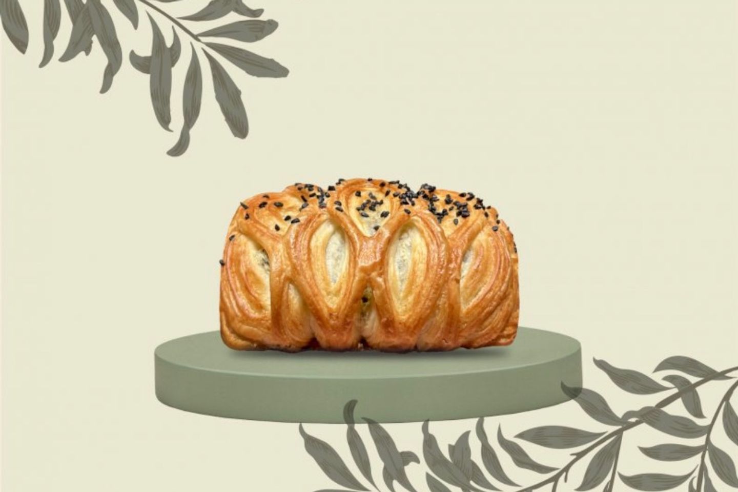 Pie Feta Cheese With Zattar And Olives