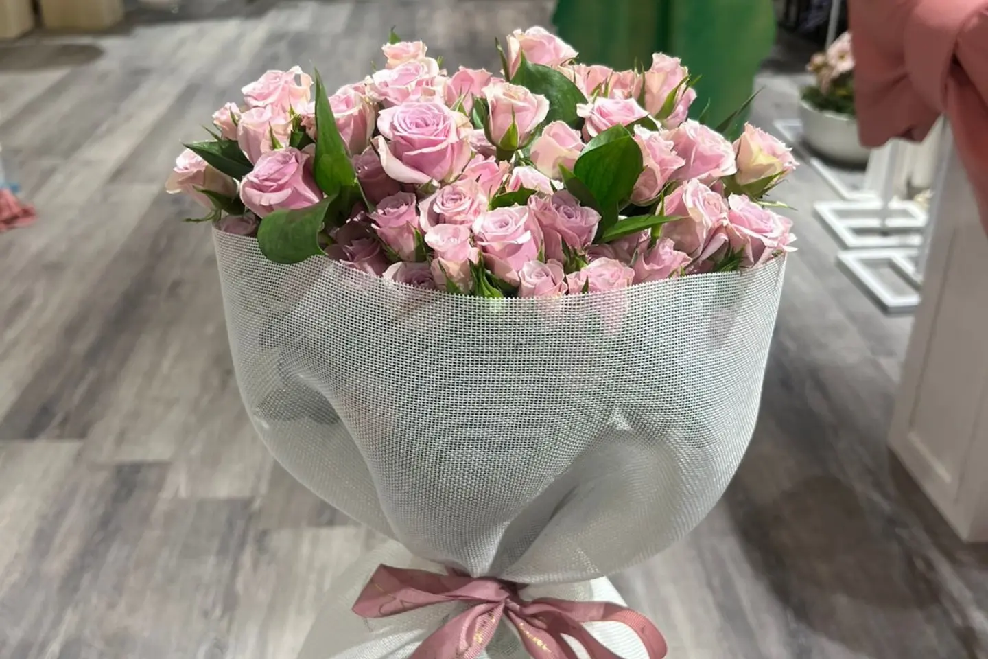 بيبي روز بينك مع تغليف الخيش