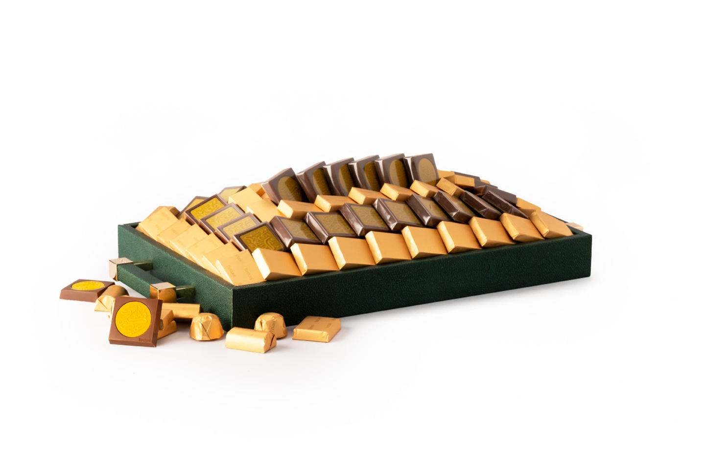 صينية جلد أخضر بعبارة كل عام و انتم بخير كيلو ونصفغرام