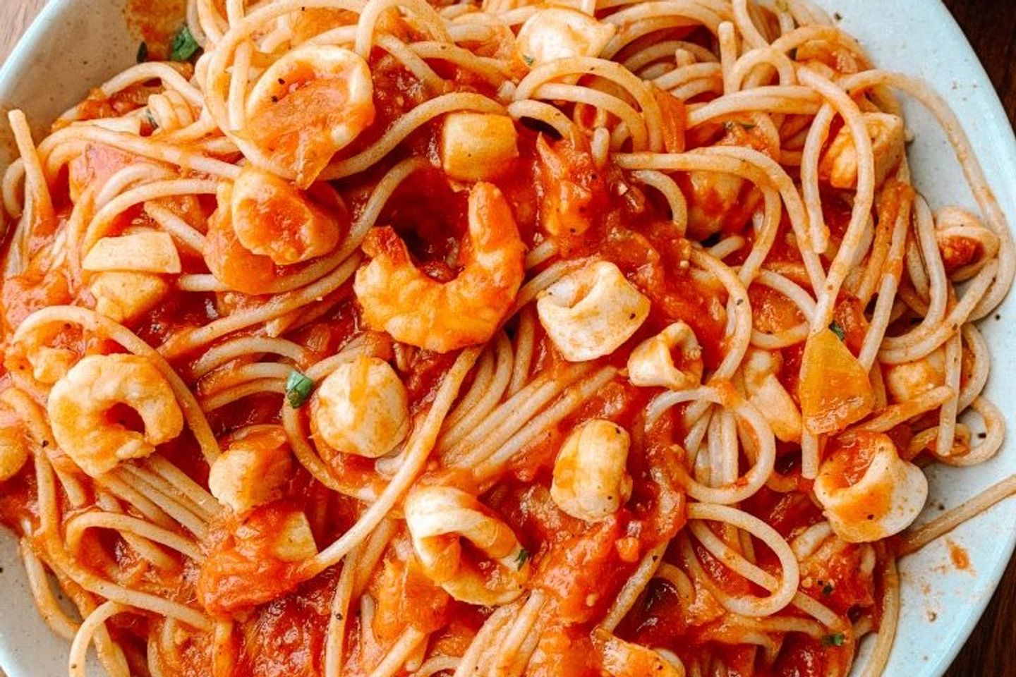 Sea Food Pasta Red Sauce