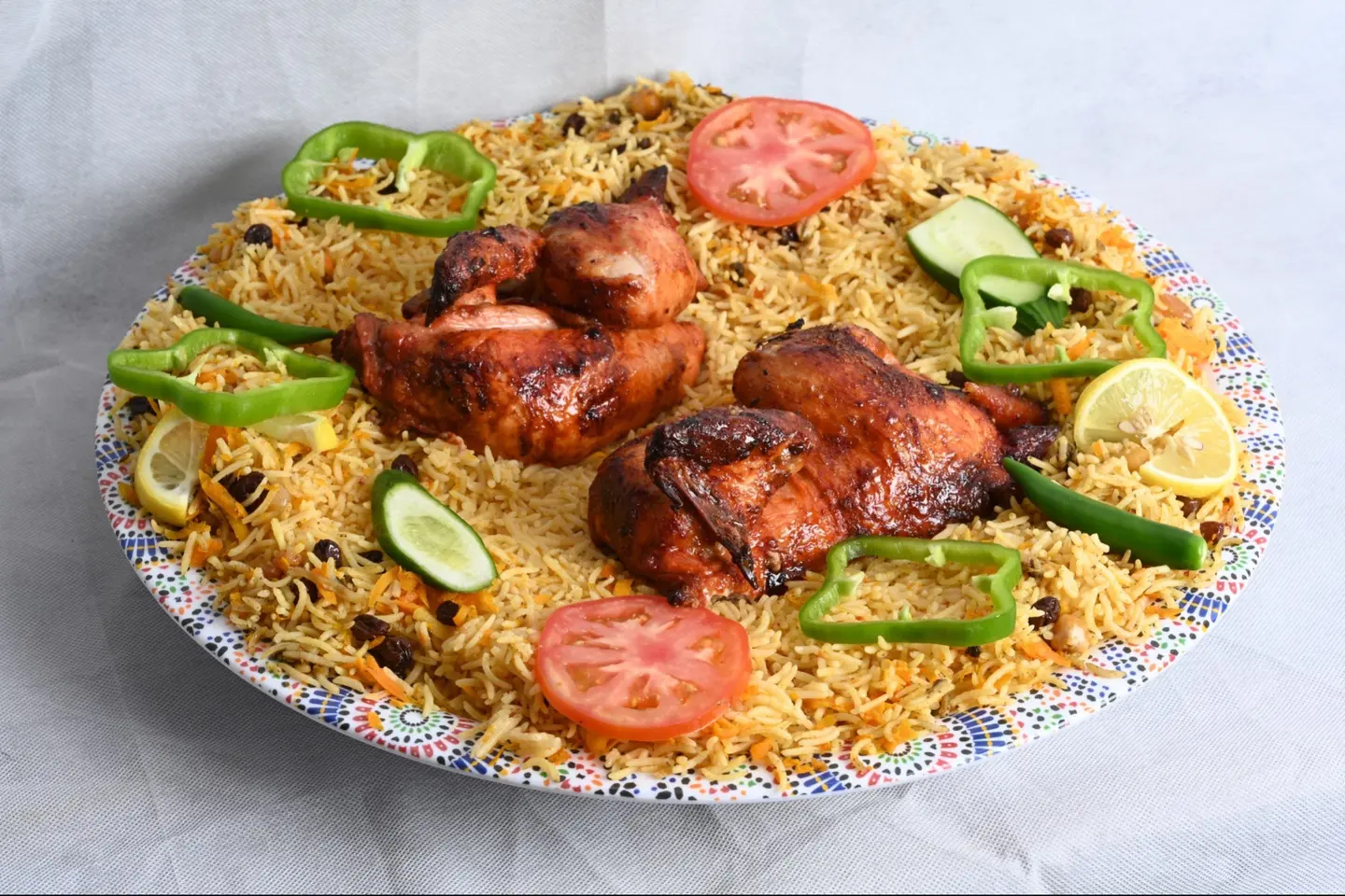 Half Grilled Chicken With Rice