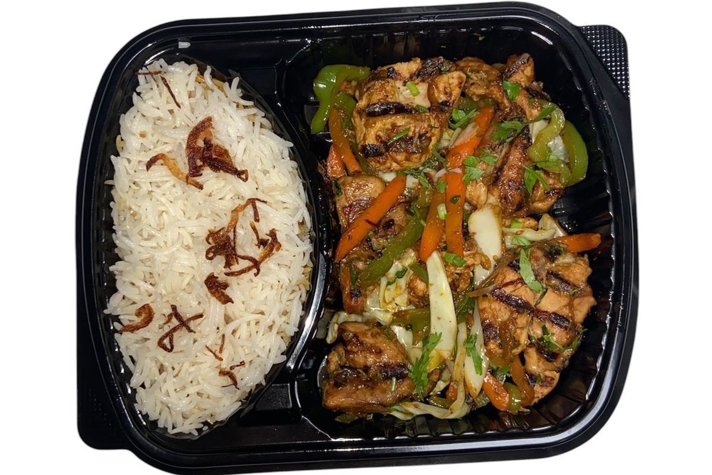 Grilled Chicken With Vegetables And Rice