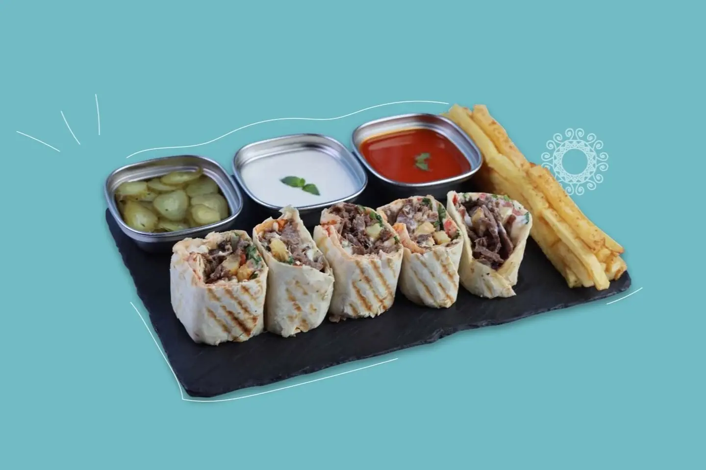 Al Salateen Meat Shawarma With Cheese