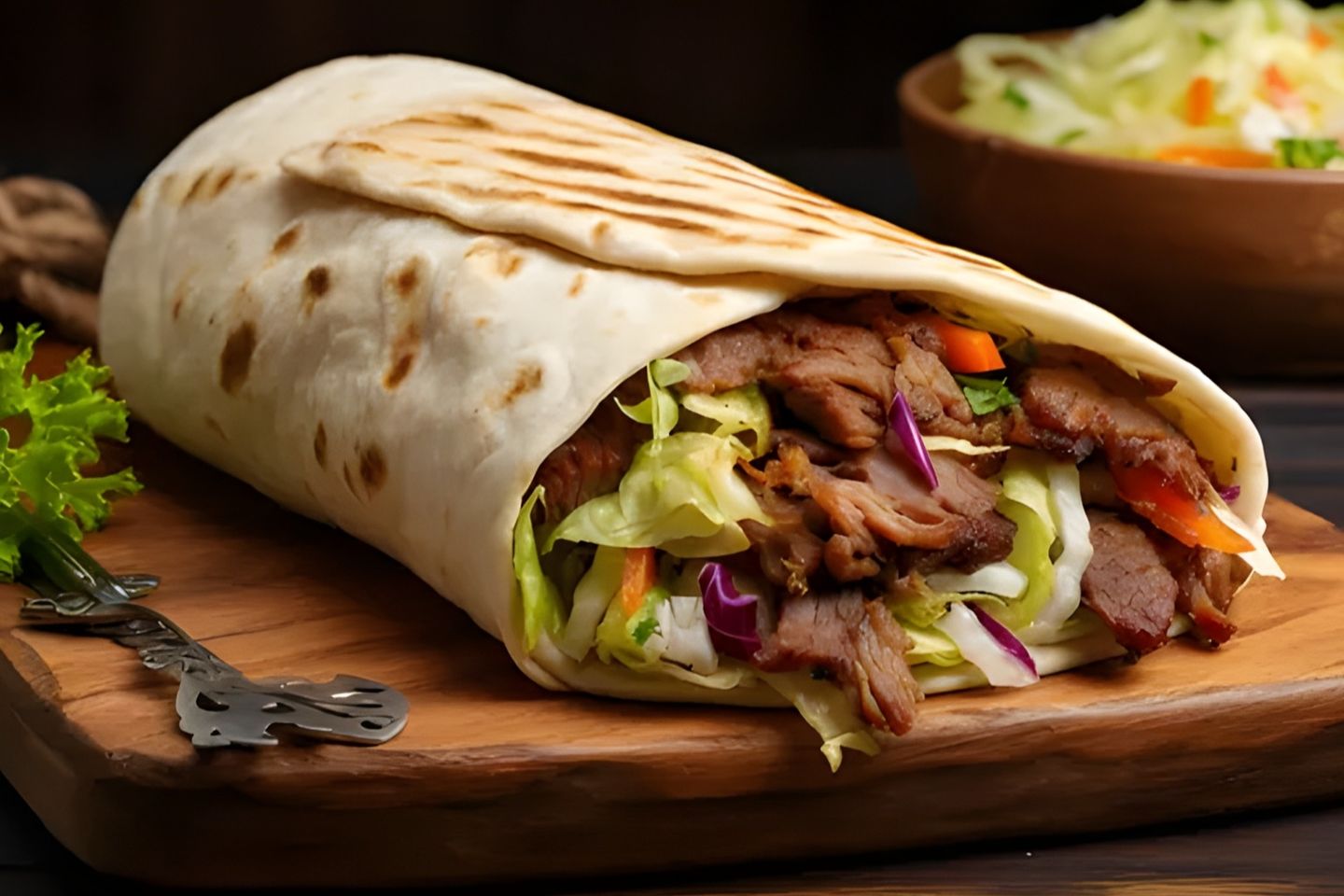 Meat Shawarma Sandwich With Cheese