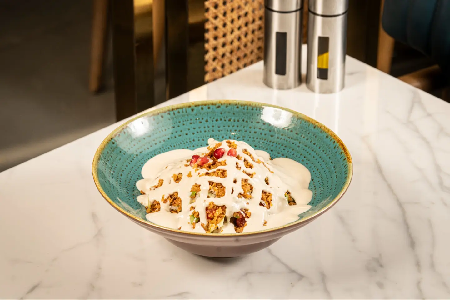 سلطة خضراء بالطحينية