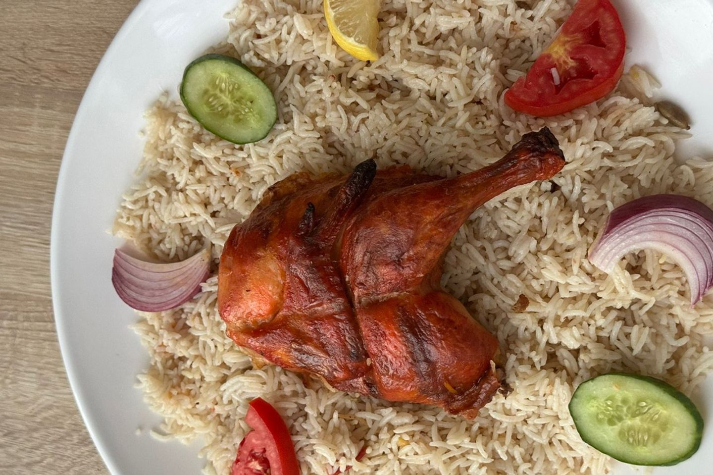 Quarter Grilled Chicken With Rice