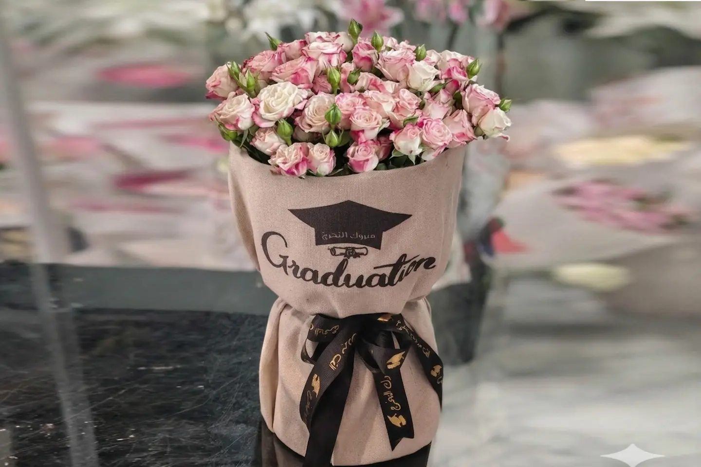 Graduation Bouquet   Reflex Baby Rose