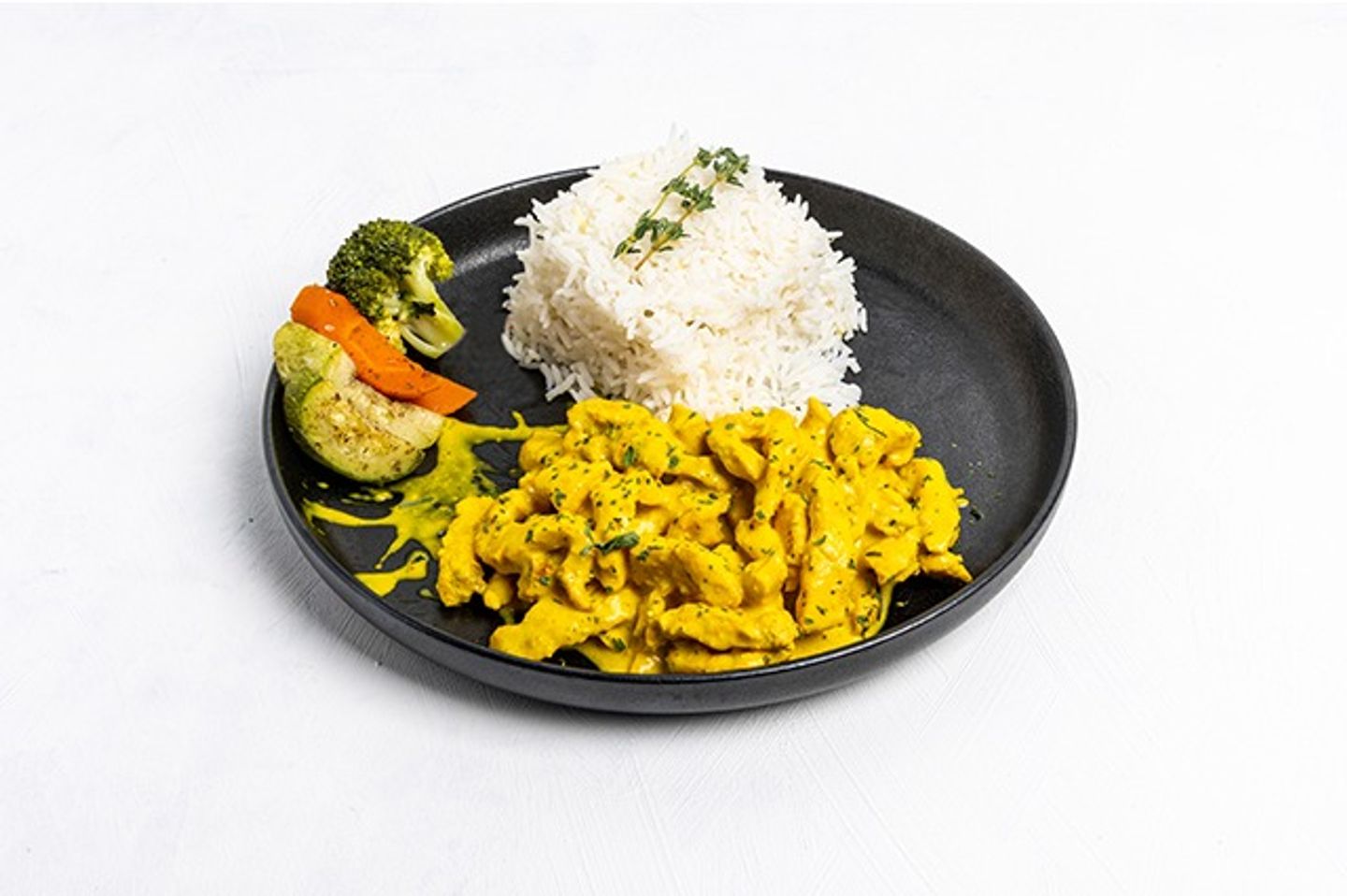 Saffron Chicken With White Rice
