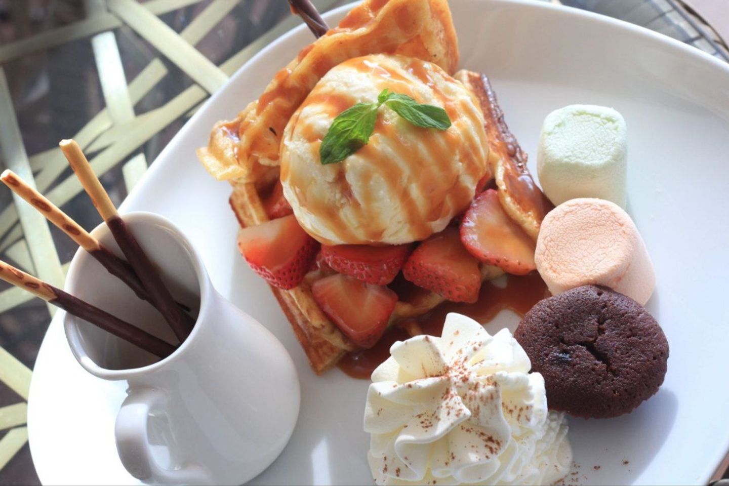 Waffle Con Gelato