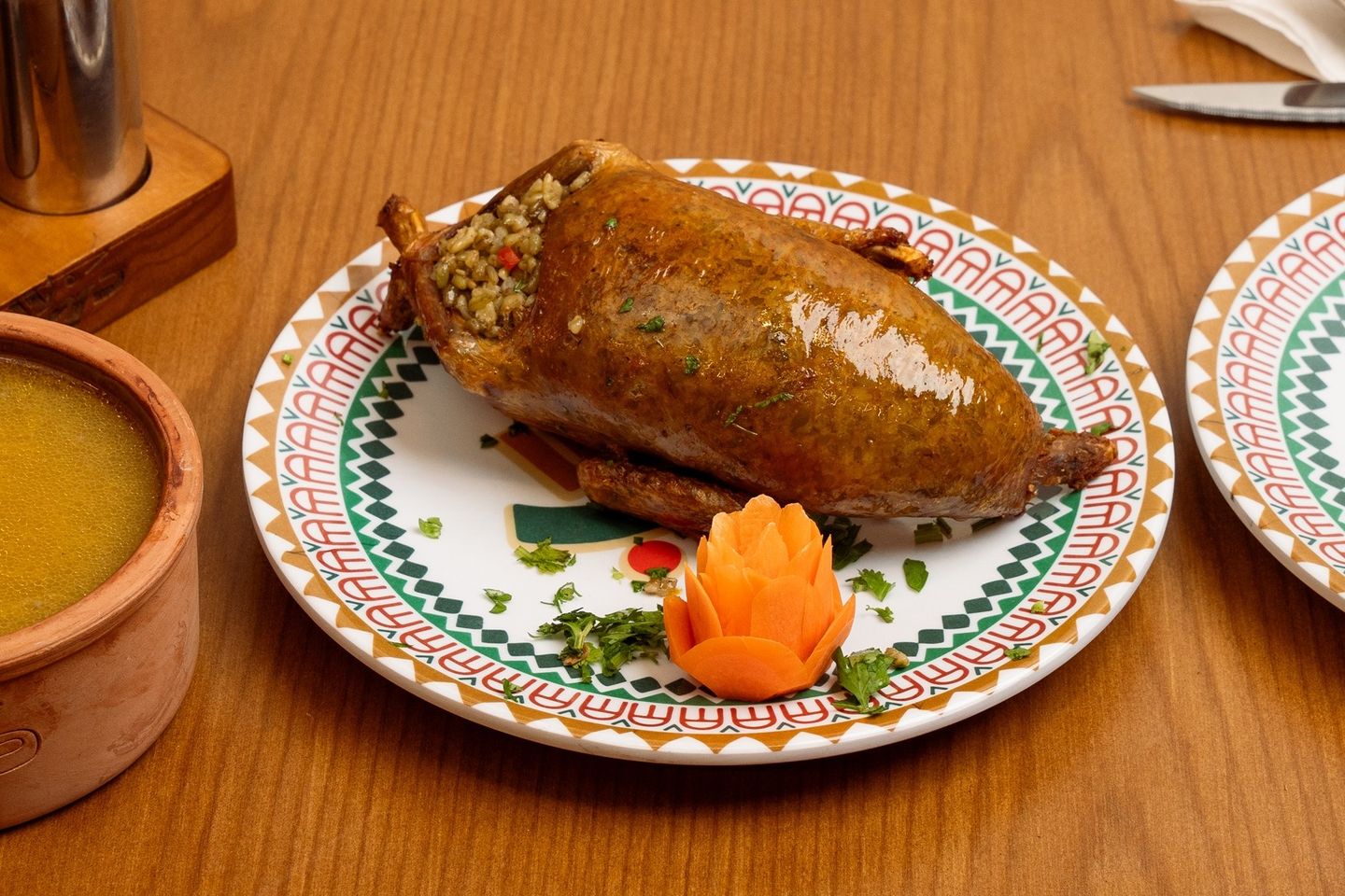 Stuffed Pigeon With Freekeh