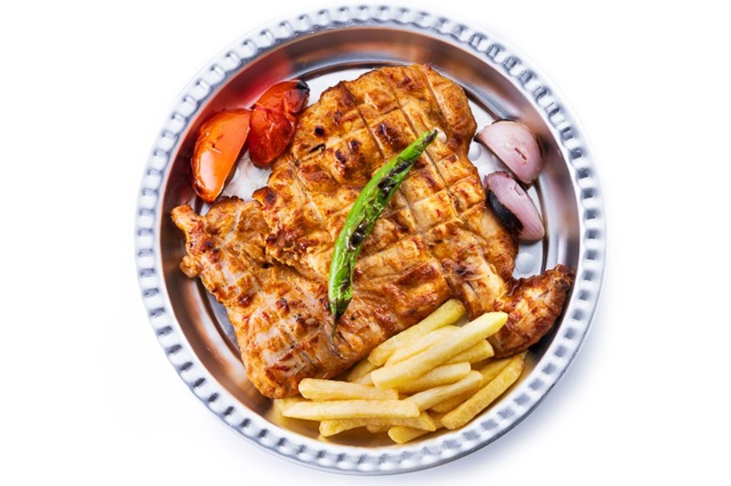 نص حبة على الفحم بدون رز