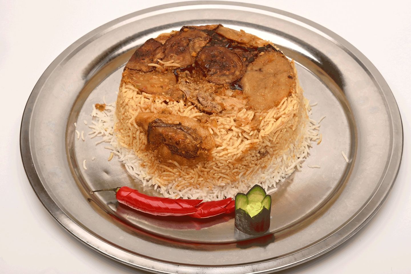 دجاج مقلوب بخار