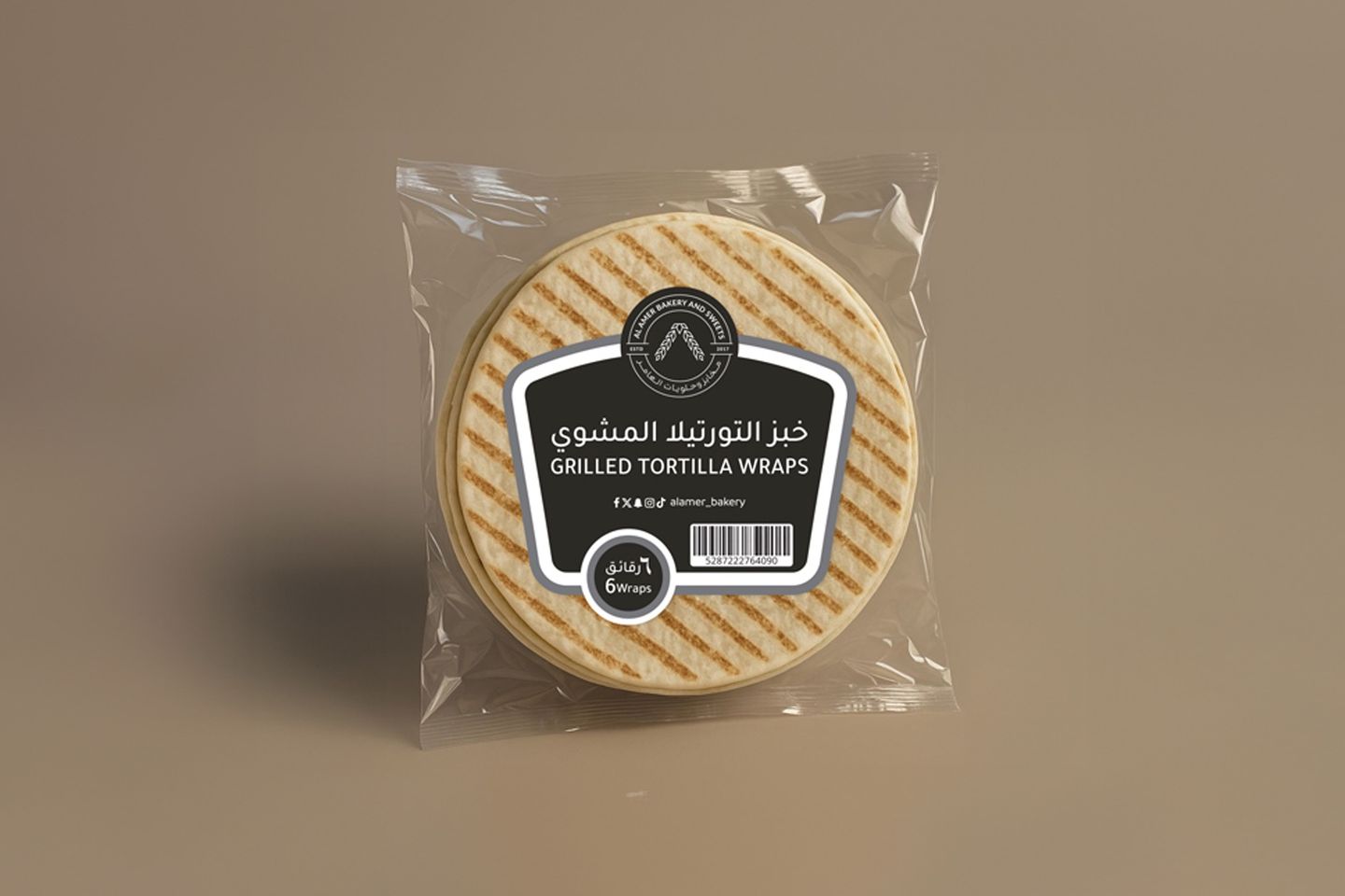 خبز التورتيلا المشوي
