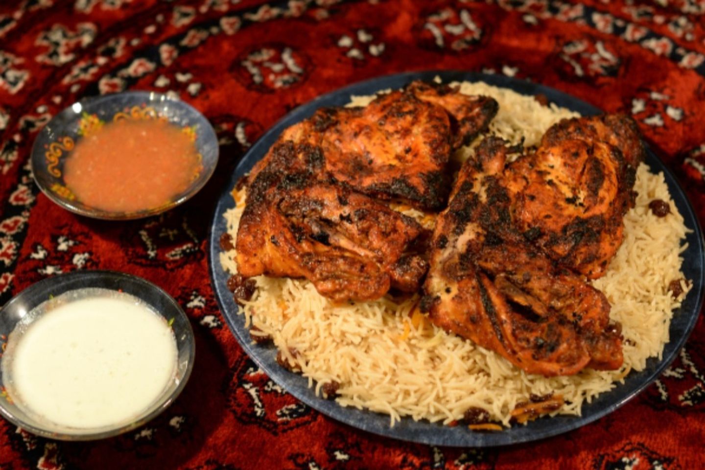 Whole Chicken On Charcoal With Kabuli Rice