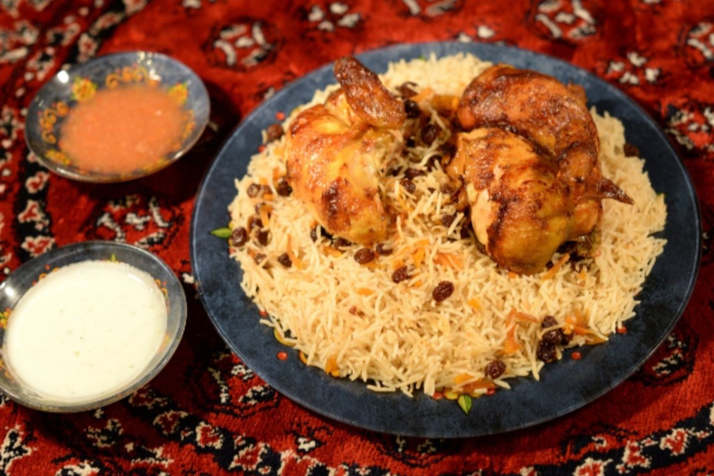 Grilled Quarter Of A Chicken With Kabuli Rice