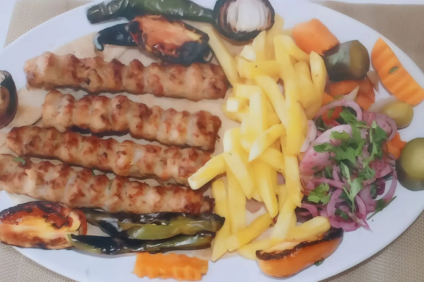 صحن كباب دجاج صغير