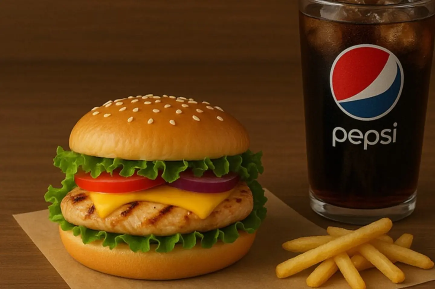 Fresh Grilled Chicken Burger Meal