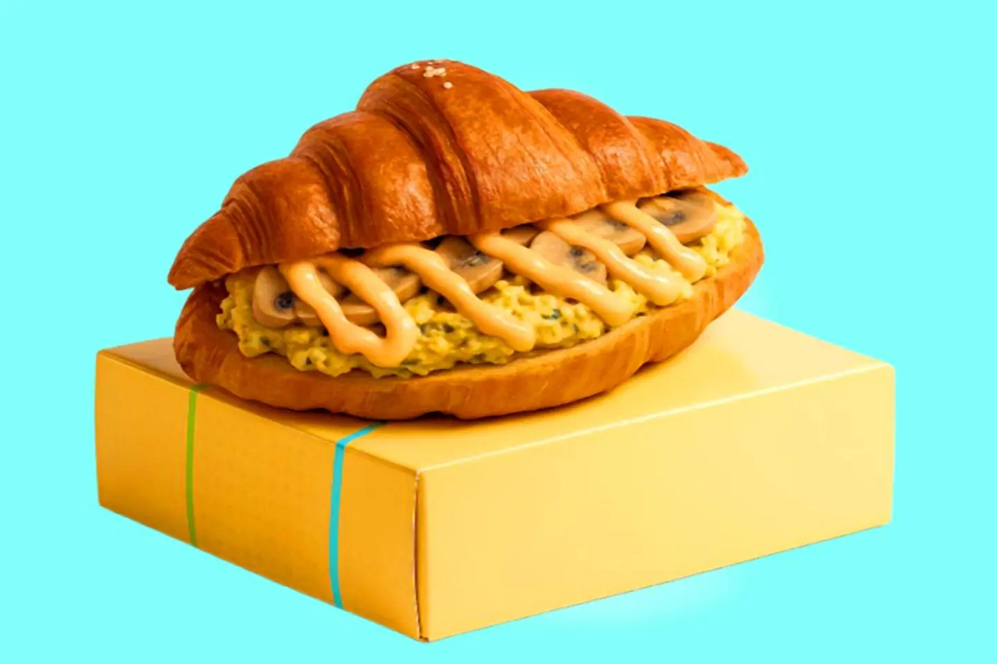 بيض كرواسون بالفطر