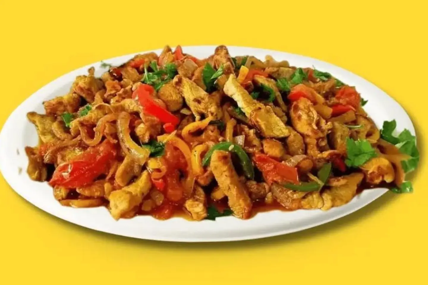 Plain Chicken Stir Fry Plate