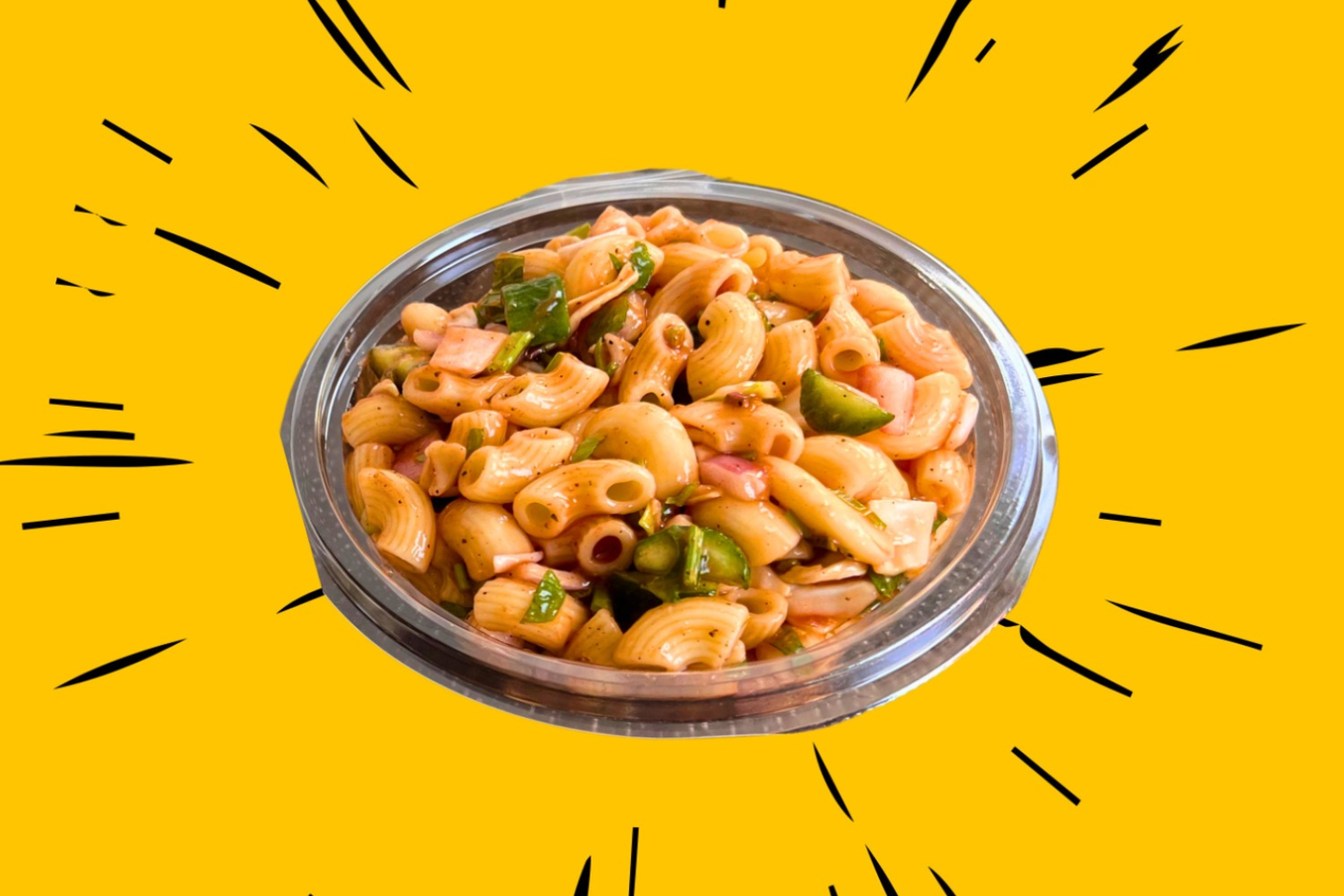 سلطة المعكرونة الحلوة والحامضة