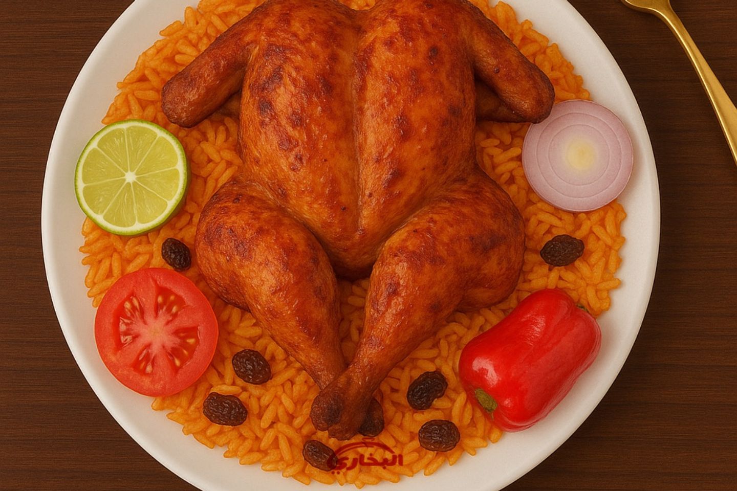 Whole Grilled Chicken With Bukhari Rice