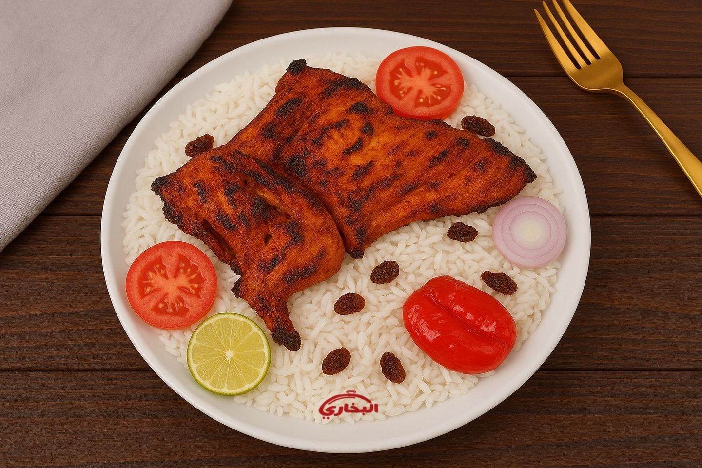Whole Charcoal Chicken With Biryani Rice