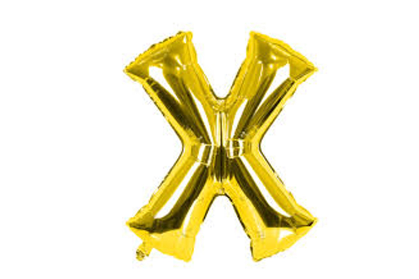 بالون حرف اكس ذهبي