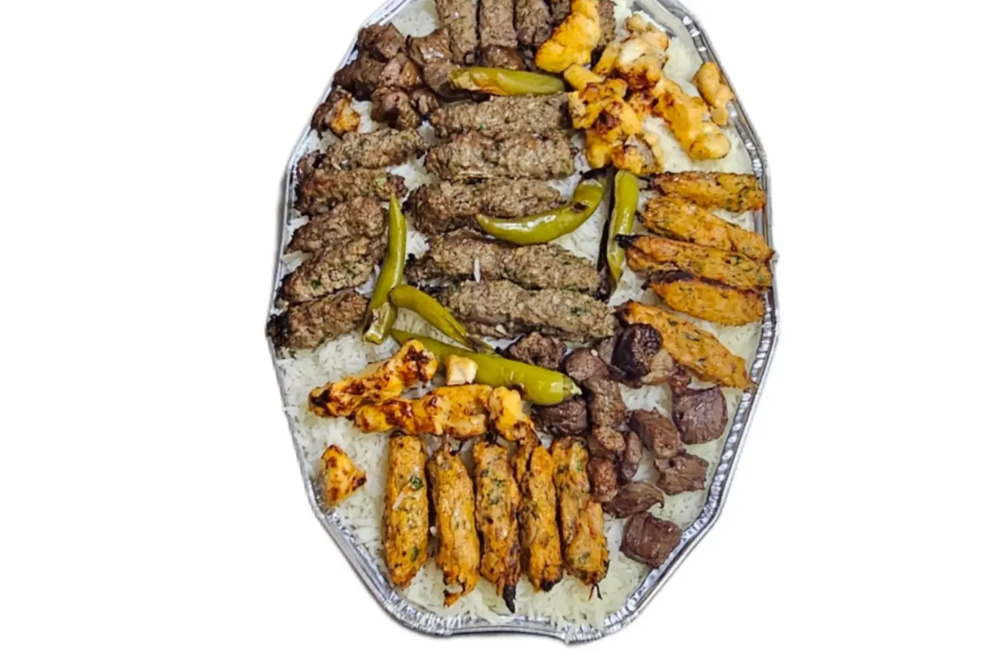 صحن مشكل وسط