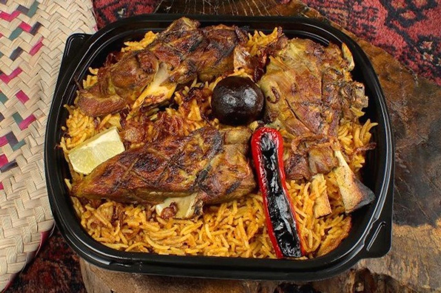 كبسة حساوية لحم