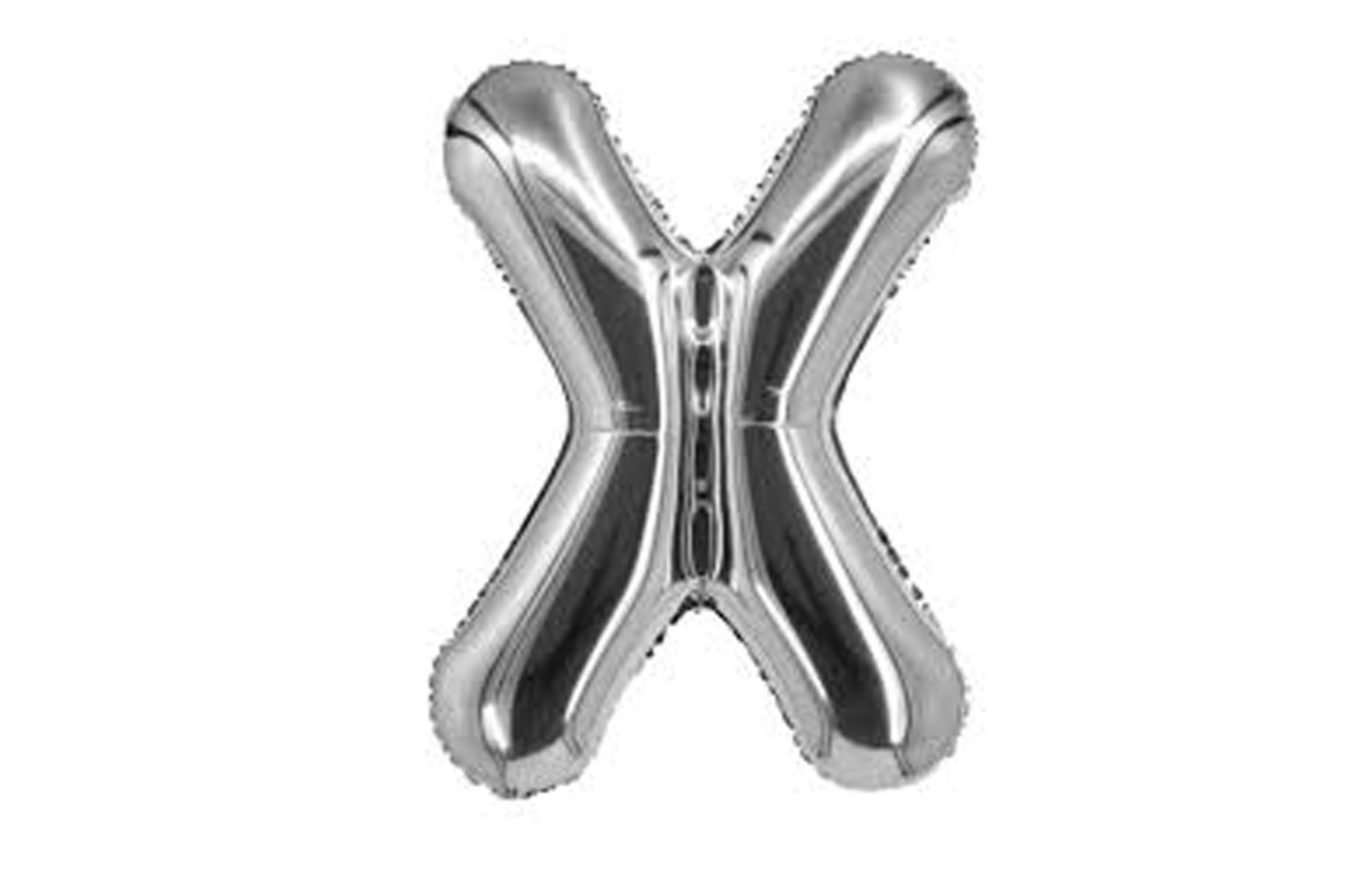 بالون حرف اكس فضي