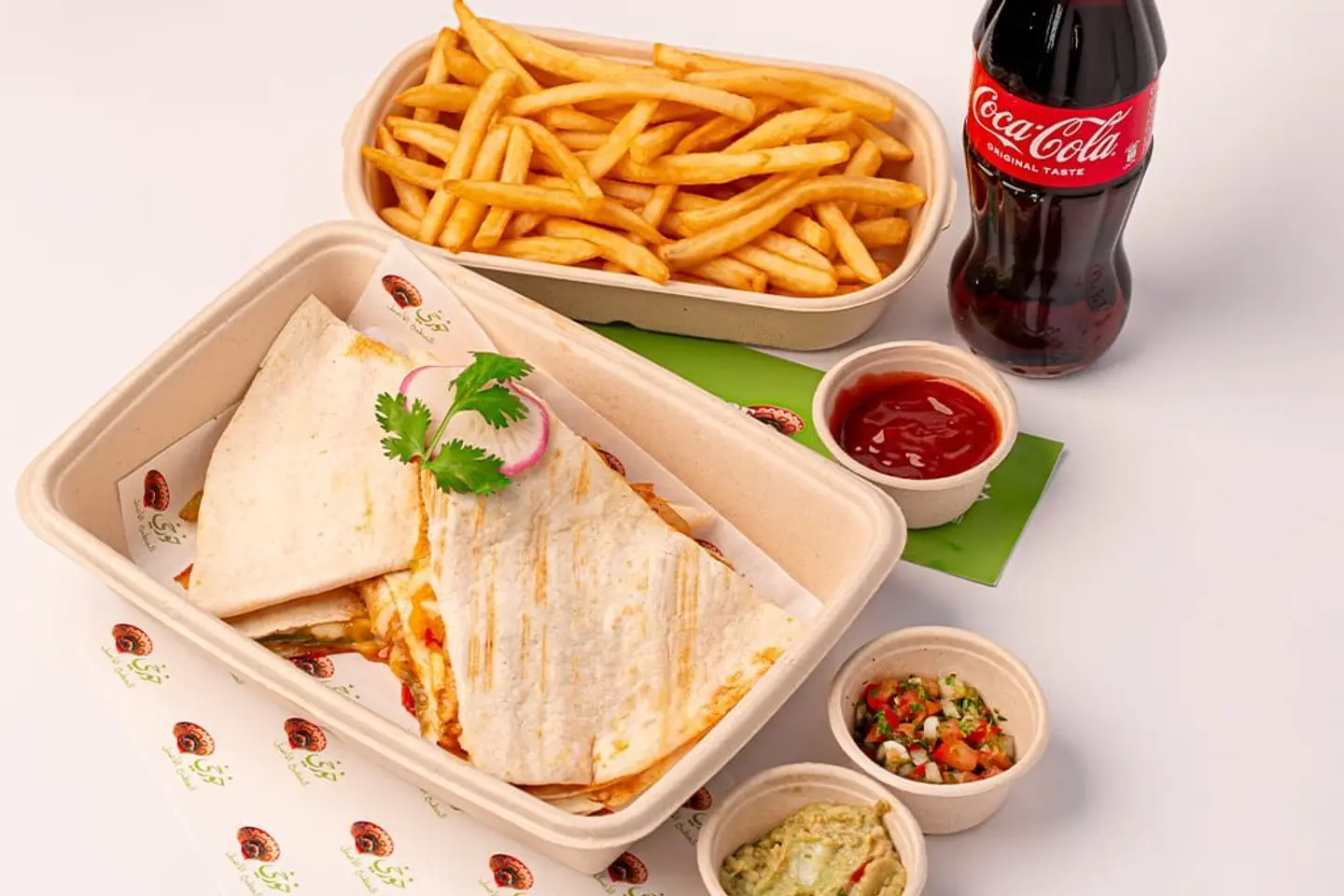 Chicken Quesadilla + Fries And Soft Drink